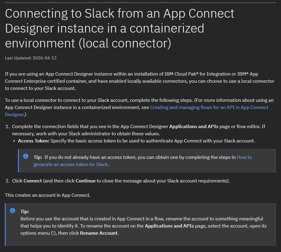 IBM doc, POST to oauth.access