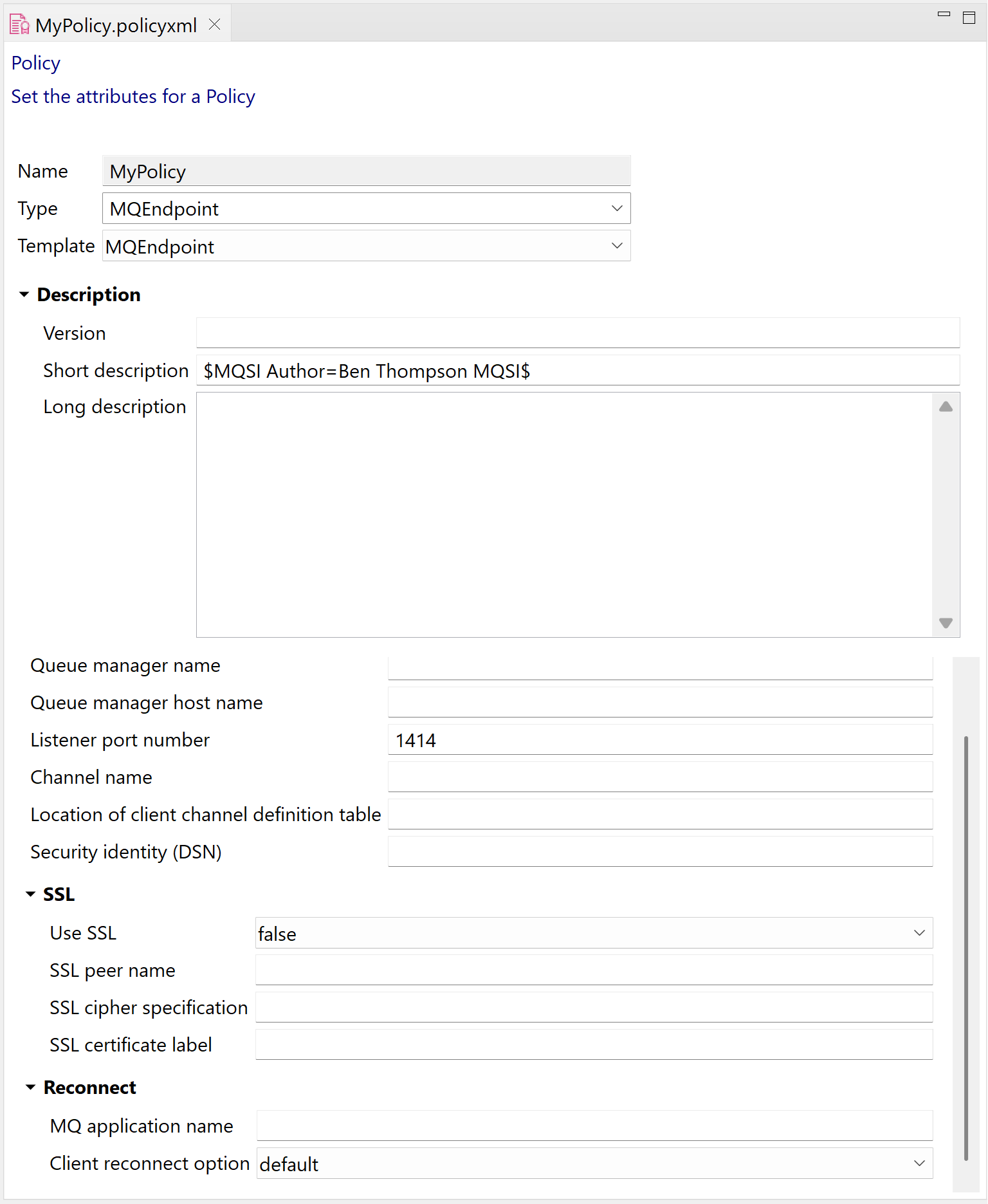 mq endpoint policy