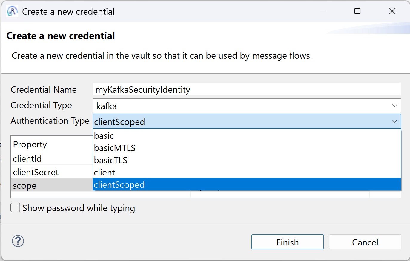 kafka credential